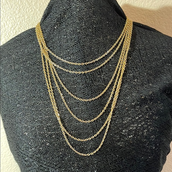 None Jewelry - Women’s vintage long Gold Layered Necklace c33
